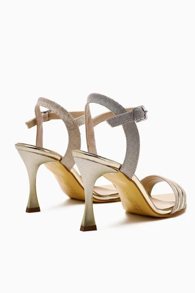 Papuçcity Mnrs 03359 8,5 Cm Topuklu Kadın Stiletto Abiye Ayakkabı - 4