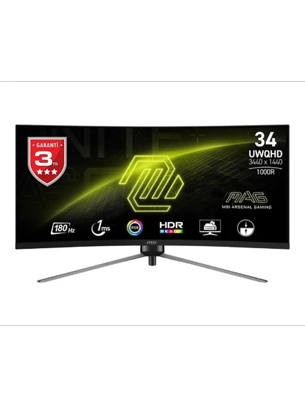 MSI MAG 345CQR 34'' UWQHD CURVE VA 180HZ 1MS FREESYNC PREMIUM GAMING MONITÖR - 1