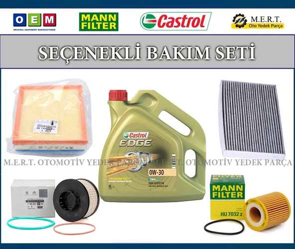 Peugeot 301 1.5 Bluehdi Filtre Bakım Seti + Motor Yağı ürün görseli 1