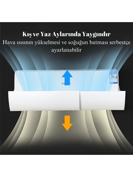 Valkyrie Ayarlanabilir Split Klima Deflektörü Hava Yönlendirme Dağıtma Aparatı Klima Perdesi - 5