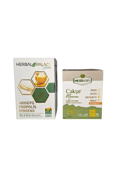 Arısütü - propolis - ginseng macun 230 gr + çakşır macun 240 gr ikili destek takviye seti - 1