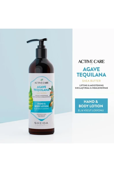 Sheida Active Agave Care Yumuşatıcı Ve Toparlayıcı El Ve Vücut Losyonu 500 ml