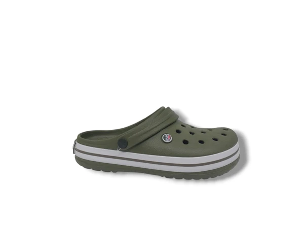 Cflex 145 Unisex Haki Beyaz Haki Sabo Terlik Sandalet