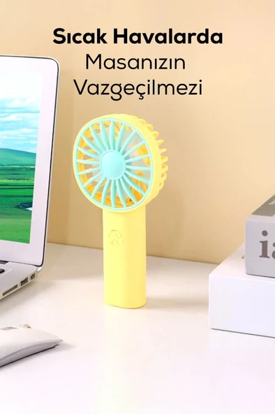 Mini Fan Usb Vantilatör El Fanı Taşınabilir Vantilatör Şarjlı - 3