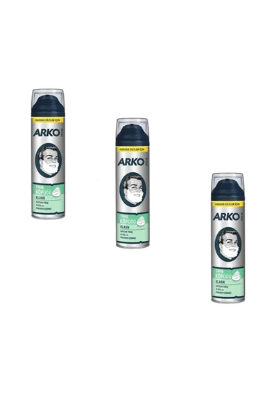 Arko Tıraş Köpüğü Klasik Hassas Ciltler Için 200 ml * 3 adet