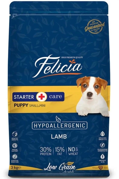 Felicia Felicia Az Tahıllı Kuzulu Küçük Ve Orta Irk Yavru Köpek Maması 3 Kg - 1