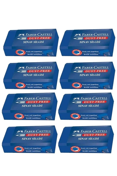 Sınav Silgisi Mavi Silgi Orta Boy 8 Adet Faber Silgi Sınav Yumuşak Silgi Kaliteli Orjinal Okul Öğrenci