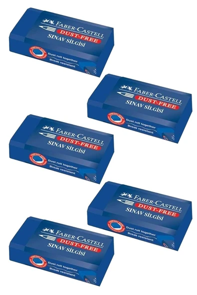 Sınav Silgisi Mavi Silgi Orta Boy 5 Adet Faber Silgi Sınav Yumuşak Silgi Kaliteli Orjinal Okul Öğrenci