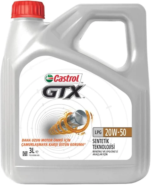 Castrol GTX LPG 20W-50 3 Litre Motor Yağı