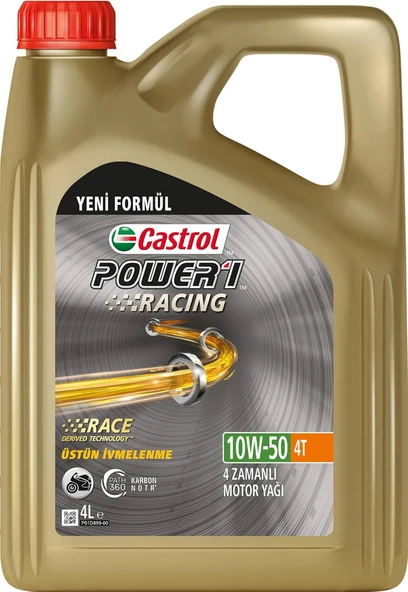 Castrol POWER1 Racing 4T 10W-50 4 Litre Motosiklet Yağı ürün görseli