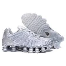 Nike Shox TL metalik gümüş erkek Sneakers beyaz beyaz - 1