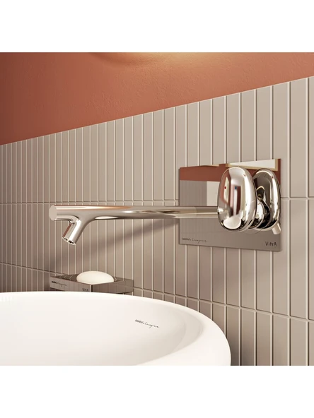 VitrA İstanbul A42231 Ankastre Lavabo Bataryası, Uzun, Sıva Üstü, Krom - 3