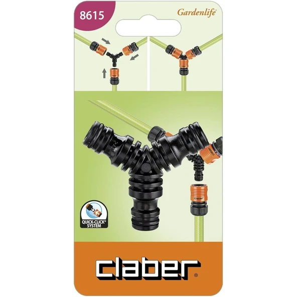Claber 8615 Hortum Bağlantı Nipeli Üçlü - Resim 2