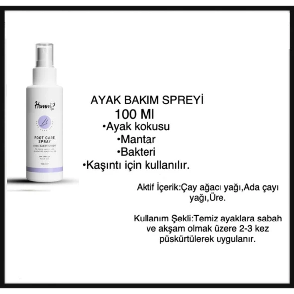 Bitkisel Ayak Koku Giderici Bakım Spreyi - 2