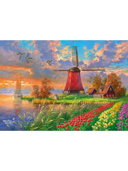 Ks Games Puzzle 1000 Parça Tulip Farm 20787 - Resim 3
