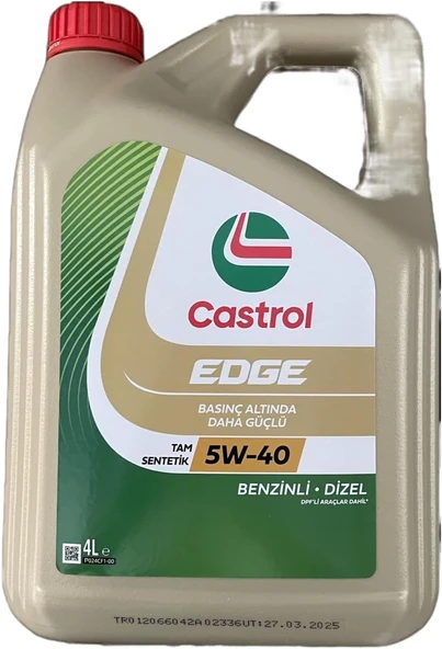 Castrol Edge 5w-40 4 Lt 2025 Ü.T ürün görseli