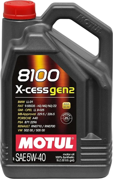 Motul 8100 X-Cess Gen2 5W40 5lt