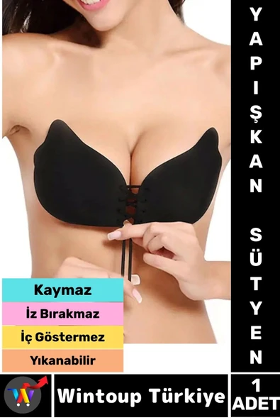 İz Bırakmaz Kaymaz Göğüs Dikleştiren Dolgun Gösteren Toparlayan Göğüs Ucu Kapatıcı Yapışkan SÜTYEN - 1