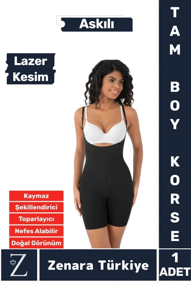 İz İç Göstermez Kaymaz Sıkılaştıran Şekillendiren Toparlayan LAZER KESİM Askılı Tam Boy Korse ürün görseli