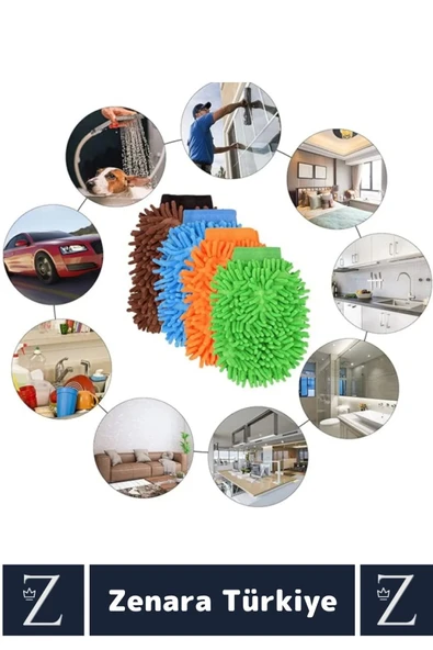 Yumuşak Oto Araç İç Dış Elektronik Otomobil Detay Esnek Mikrofiber Yıkama Temizleme Eldiveni - 2