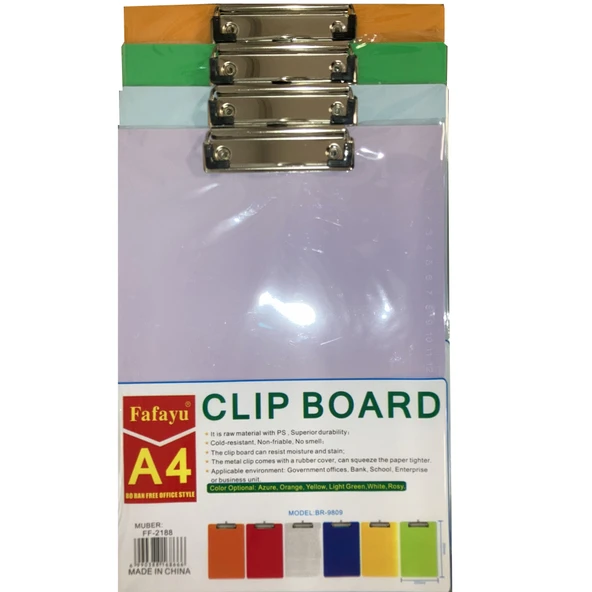 Bafix Kapaksız Sekreterlik Plastik A4 Sekreterlik (Karışık Renk 1 Adet)