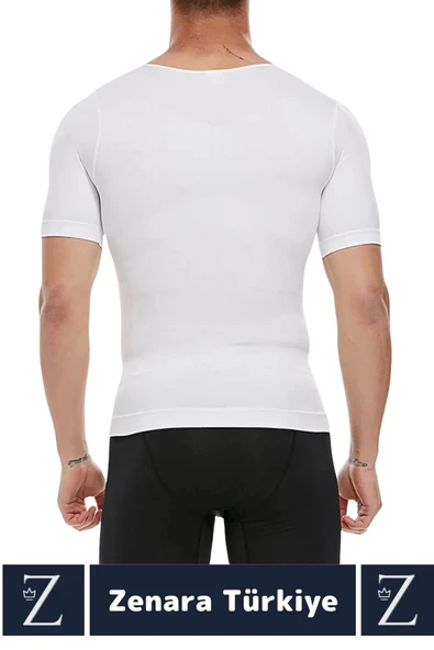 Jinekomasti Dik Duruş Göğüs Göbek Toparlayan Sıkılaştıran Ultra Esnek Erkek Fanila Korse 2 Adet - Resim 3