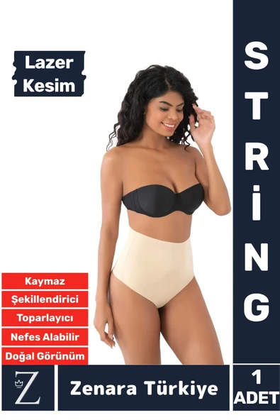 Gündelik İz İç Göstermez Kaymaz Vücut Sıkılaştıran İncelten Toparlayan LAZER KESİM String Korse