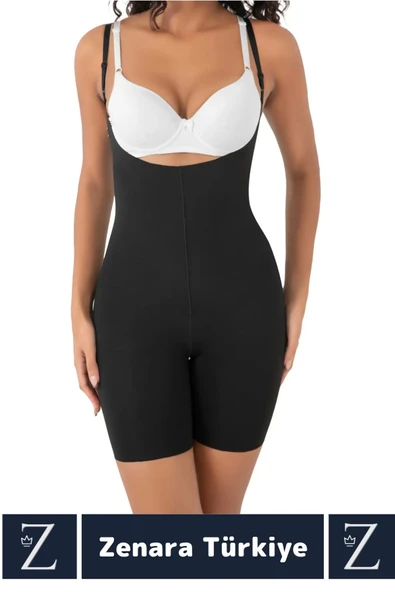 İz İç Göstermez Kaymaz Sıkılaştıran Şekillendiren Toparlayan LAZER KESİM Askılı Tam Boy Korse - Resim 4