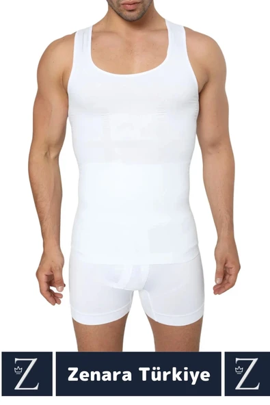 Jinekomasti Dik Duruş Göbek Göğüs Toparlayan Sıkılaştıran Ultra Elastik Erkek Atlet Korse 2 Adet - Resim 4