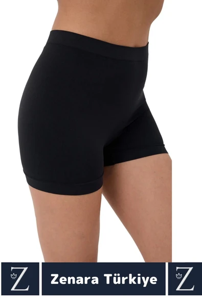 Gündelik İz Göstermez Vücut Sıkılaştıran İncelten Toparlayan Dikişsiz Yüksek Bel Boxer Şort Korse - 3