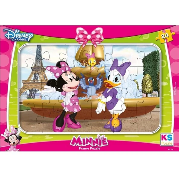 Ks Games Puzzle 24 Parça Minnie Mouse Frame Puzzle - 1