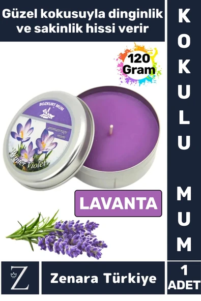 Özel Metal Kutu Arınma Huzur Meditasyon Yoga Esans Sakinlik Veren Dekoratif Oda Kokusu Mum 120 Gram