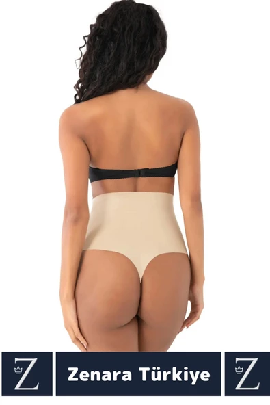 Gündelik İz İç Göstermez Kaymaz Vücut Sıkılaştıran İncelten Toparlayan LAZER KESİM String Korse - 4