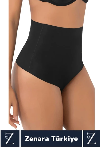 Gündelik İz İç Göstermez Kaymaz Vücut Sıkılaştıran İncelten Toparlayan LAZER KESİM String Korse - Resim 3