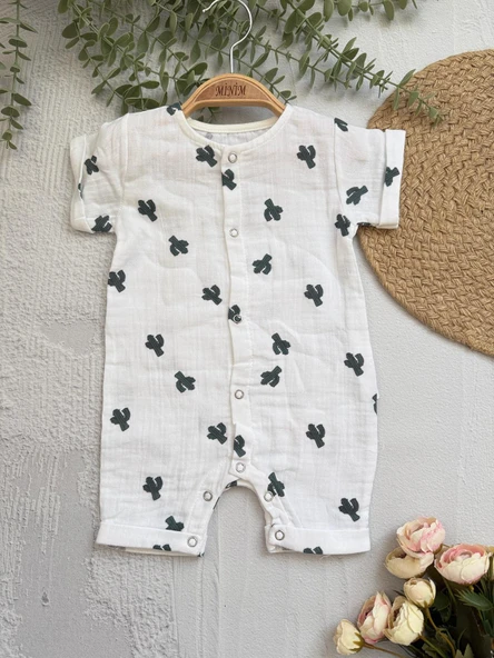 Kaktüs Detaylı Müslim Çıt Çıtlı Tulum - 5