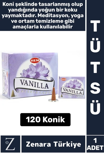 Rahatlama Arınma Dinginlik Meditasyon Yoga Chakra Pozitif Enerji Hoş Kokulu KONİK TÜTSÜ 120 Adet ürün görseli