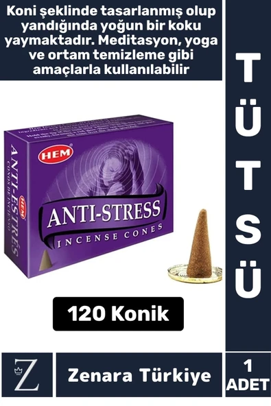 Rahatlama Arınma Dinginlik Meditasyon Yoga Chakra Pozitif Enerji Hoş Kokulu KONİK TÜTSÜ 120 Adet ürün görseli