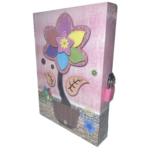 Bafix Hatıra Defteri Kilitli Karışık Desenli Kilitli Hatıra Defteri