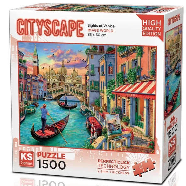 KS Games Sights Of Venice 1500 Parça Puzzle ürün görseli
