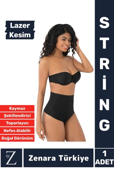 Gündelik İz İç Göstermez Kaymaz Vücut Sıkılaştıran İncelten Toparlayan LAZER KESİM String Korse ürün görseli