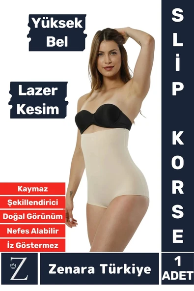 İz İç Göstermez Kaymaz Beden İncelten Sıkılaştıran Toparlayan LAZER KESİM Yüksek Bel Slip Korse ürün görseli