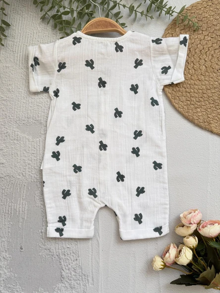 Kaktüs Detaylı Müslim Çıt Çıtlı Tulum - 2