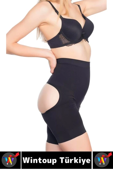 Özel Üretim Alt Karın Bel Toparlayan Sıkılaştıran Popo Şekillendiren Elastik POPO AÇIK PAÇALI KORSE - 2