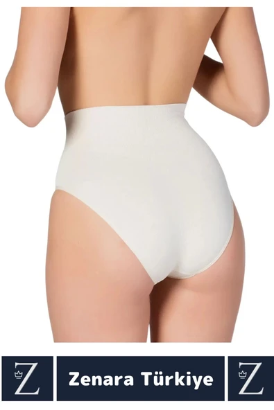 Gündelik İz Göstermez Alt Karın Toparlayan Sıkılaştıran İncelten Dikişsiz Yüksek Bel Slip Korse - 2