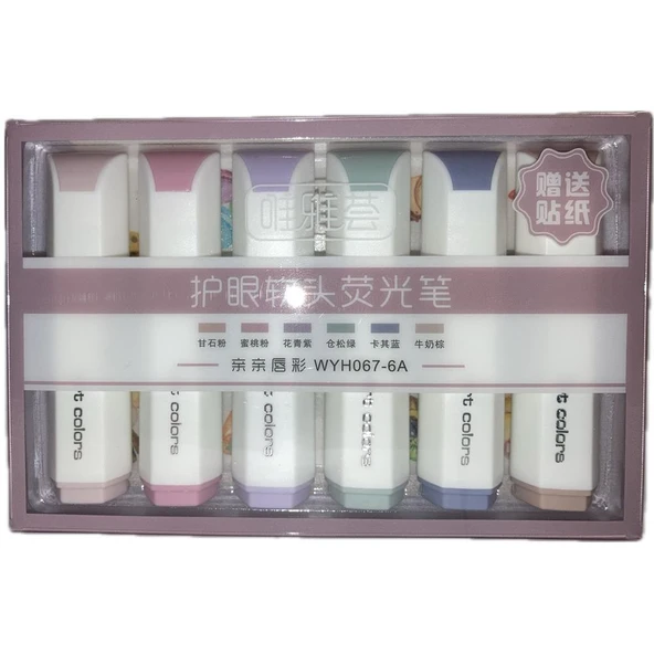 Bafix Fosforlu Kalem Mini Cautıon 6 Renk Blister - Resim 2