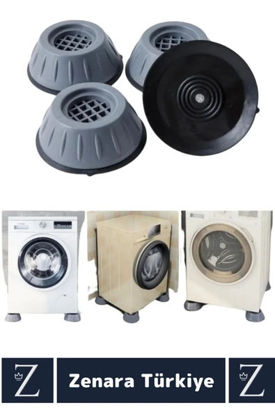 Çamaşır Makinesi Sandalye Kanepe Yatak Mobilya Titreşim Önleyici Sabitleyici Kaydırmaz Ayak 4 Adet - 2