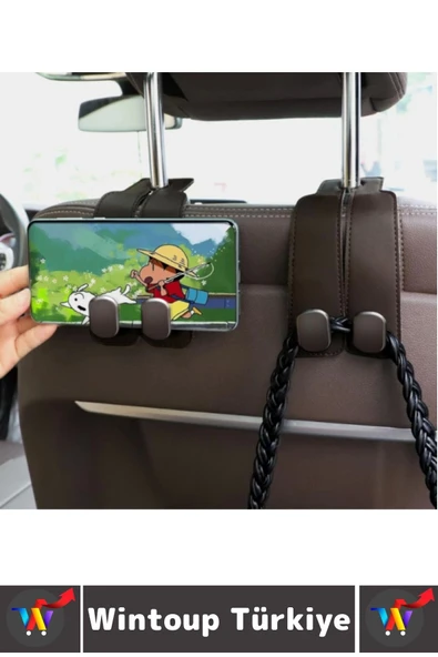 Ergonomik Araç Organizer Poşet Gömlek Takım Elbise Kıyafet Telefon Tutucu ARAÇ İÇİ KOLTUK KANCASI - 3