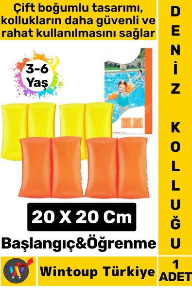 Dayanıklı Yüzme Başlangıç Öğrenme 3-6 Yaş Çift Boğumlu Havuz Yüzme ÇOCUK DENİZ KOLLUĞU