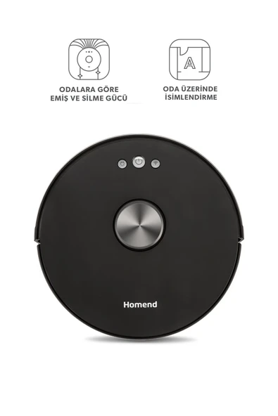 Alex Laser Pro 1283h Moplu Ve Haritalamalı Akıllı Robot Süpürge Siyah - 2