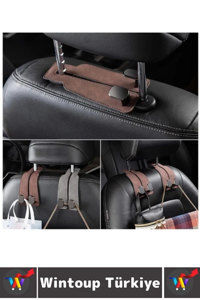 Ergonomik Araç Organizer Poşet Gömlek Takım Elbise Kıyafet Telefon Tutucu ARAÇ İÇİ KOLTUK KANCASI - 4